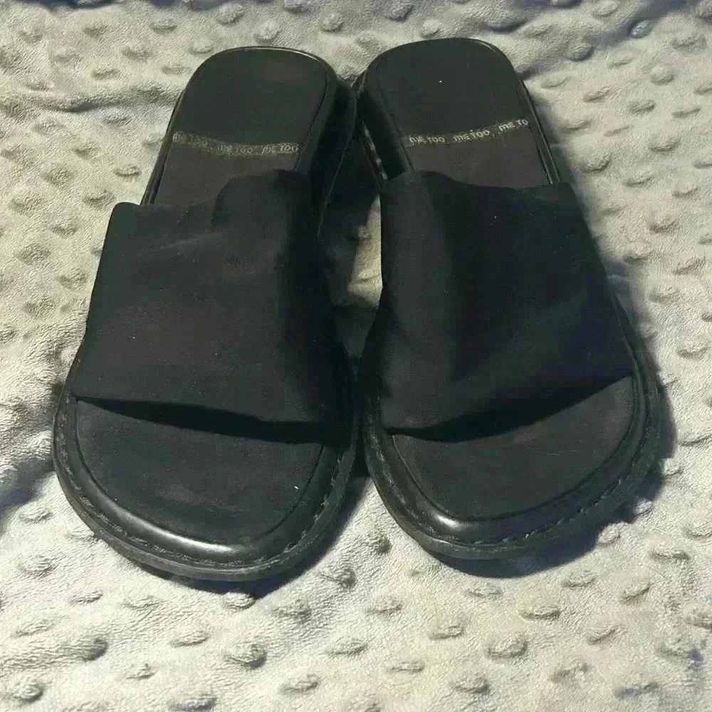 Me‎ Too Y2K Vintage Elastic Strap Slides Sandals, 7.5